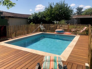 Lame de terrasse Casteljalousaine sans noeud avec ganivelle