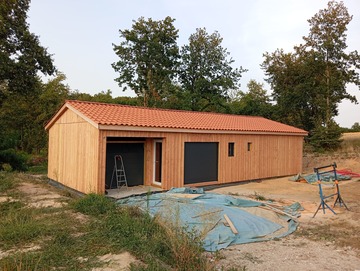 Volige douglas bardage maison poussignac